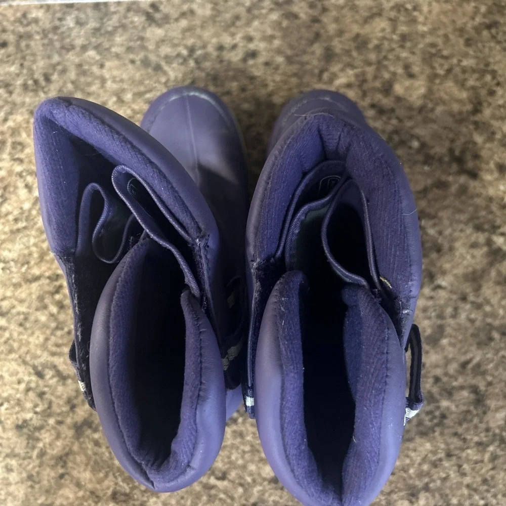 Lands End Big Girls‎ Winter Boots Snow Rain Purple Insulated Size 6